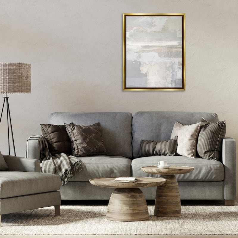 Stupell Cascading Soft Neutrals Framed Floater Canvas Wall Art Design By Rachel Springer