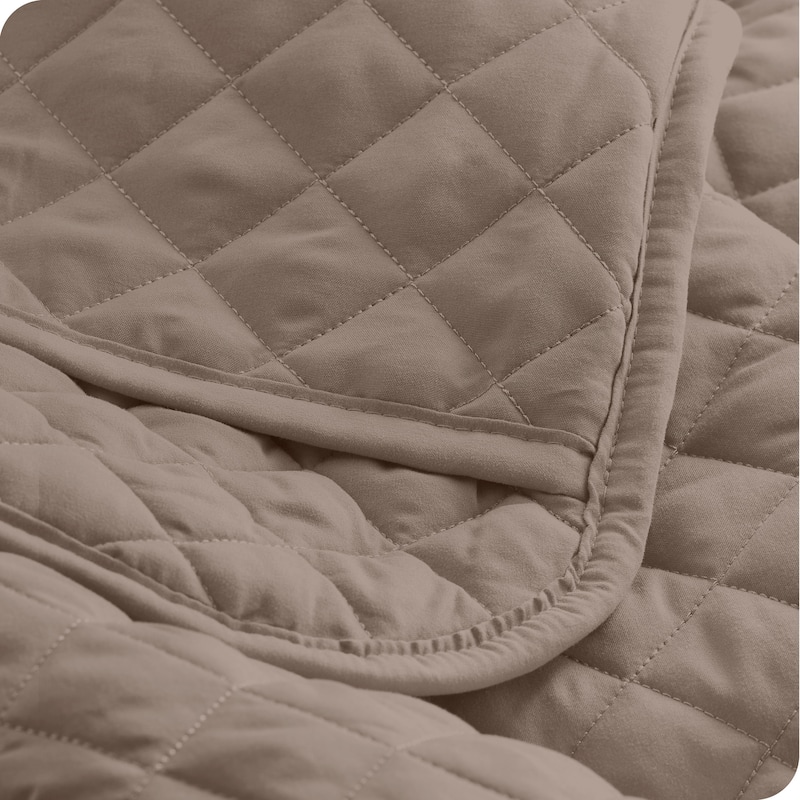 Bare Home Diamond Stitched Lightweight Microfiber Coverlet Set