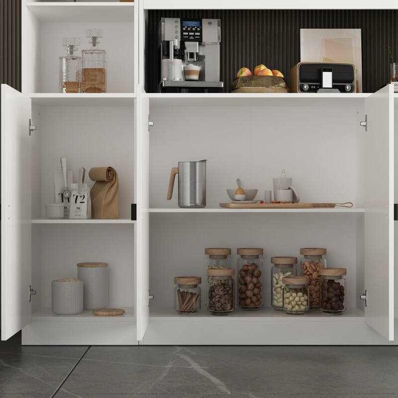 Timechee Combined Bookcase Kitchen Cabinet Display Cabinet Pantry