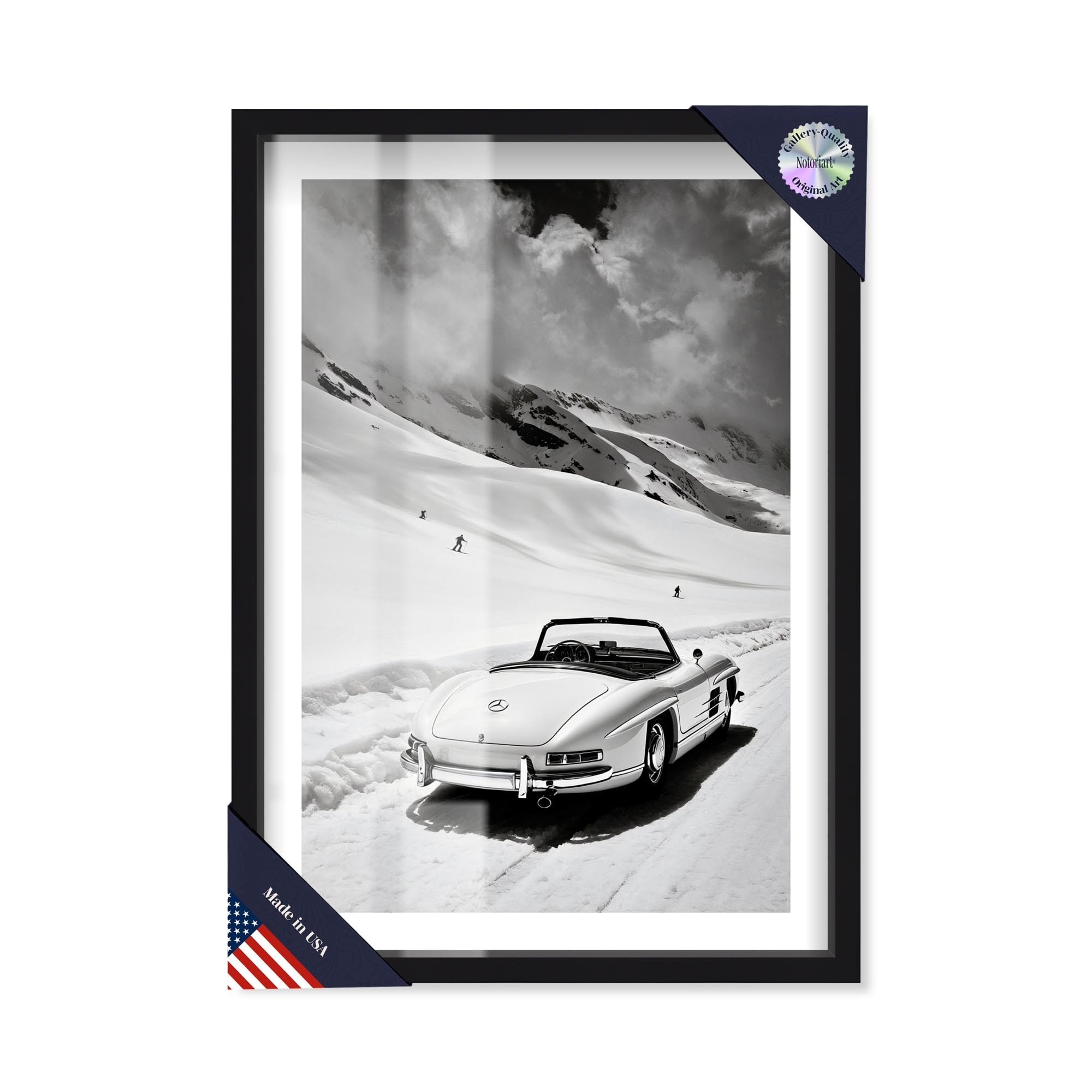 Chrome and Frost Shadowbox Print by Notoriart