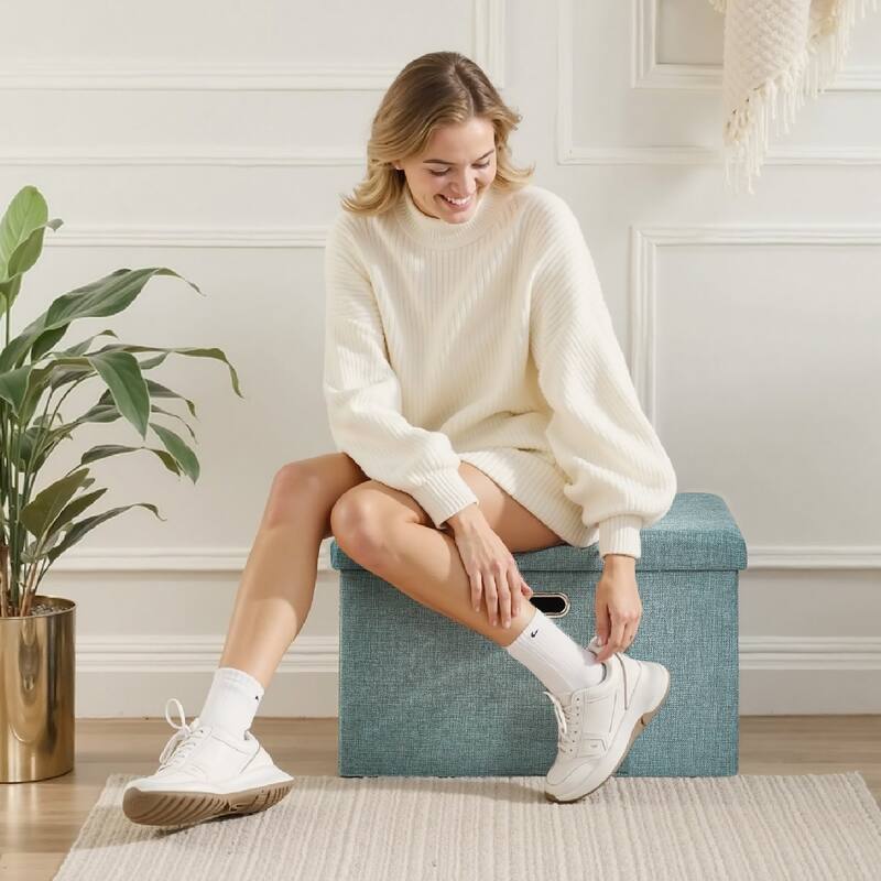 Ottoman Storage Ottoman Footrest Stool Small Ottoman with Storage Foldable Ottoman Foot Rest Footstool Bench