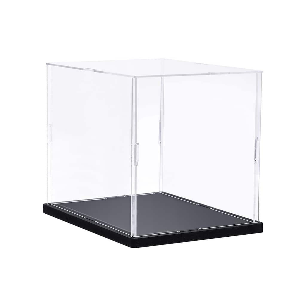 Display Case Acrylic Box, Assemble Transparent Box Dustproof Showcase - Clear