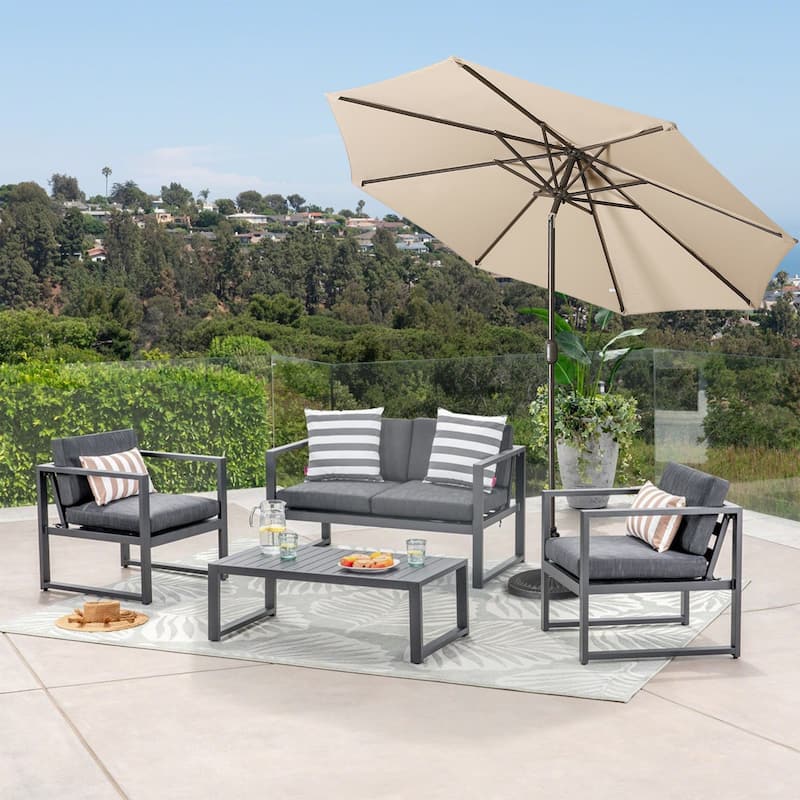 9 ft.Aluminum Market High Quality Light Tilt Patio Beach Umbrella without Base