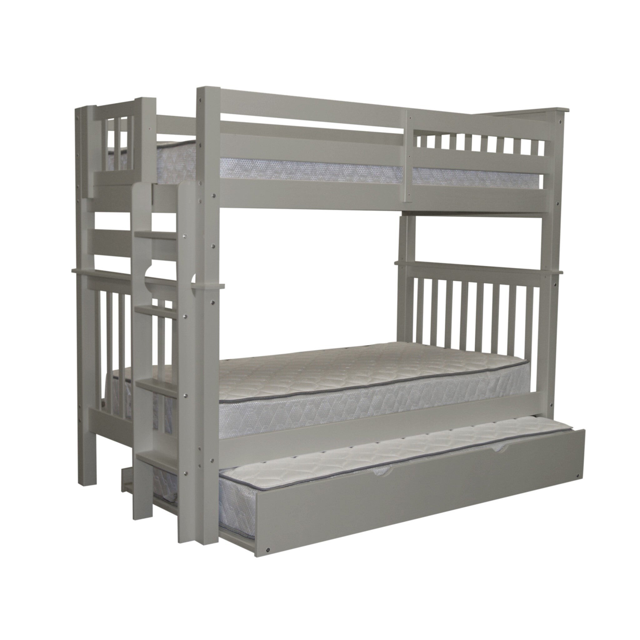 Shop Taylor Olive Trillium Grey Wood Twin Over Twin Bunk Bed