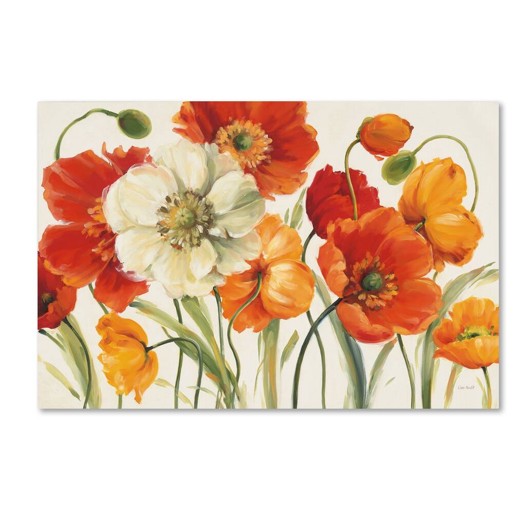 Lisa Audit 'Poppies Melody I' Canvas Art