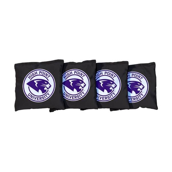 slide 2 of 3, High Point University Black Cornhole Bags All-Weather Resin Filled