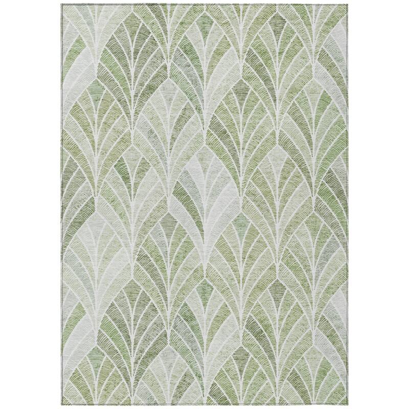HomeRoots Geometric Transitional Rectangle Outdoor Rug