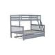 preview thumbnail 14 of 55, Detachable Rubber Wood Twin Over Full Bunk Bed with Trundle