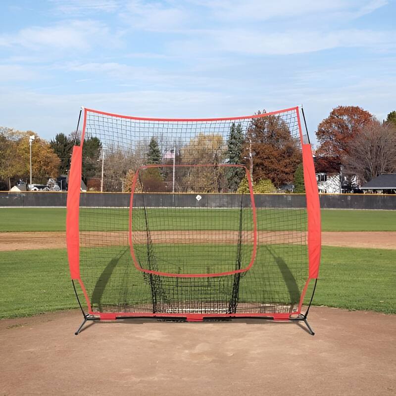 Portable 7x7 Baseball Training Net with Strike Zone and Carry Bag