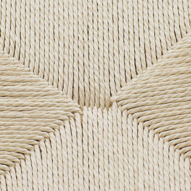 Poly & Bark Weave 23.5" Seat Height Counter Stool - Solid Wood with Woven Seat