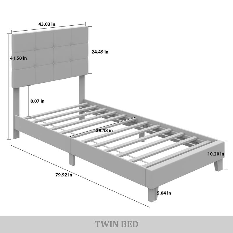CraftPorch Contemporary Tufted Bed