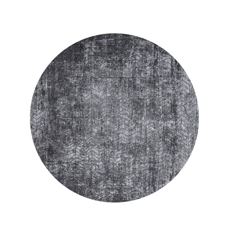 Hawa Geometric Modern Non Skid Woven Area Rug By HomeRoots - 48' X '48' X '0.12