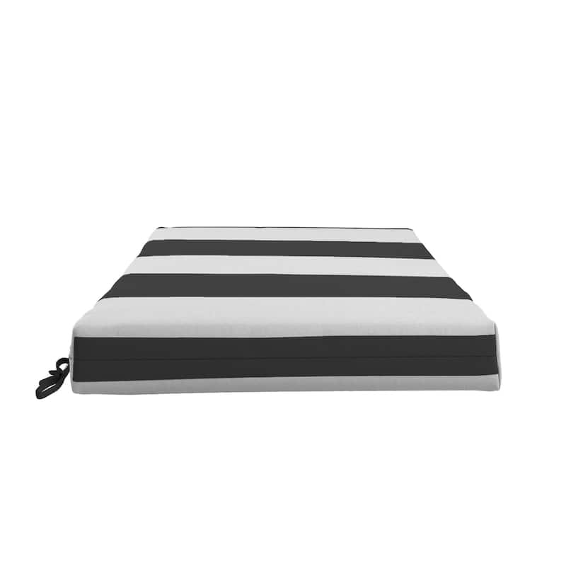 California Umbrella Outdoor Chair Pad Set of 2, 18" x 18", 2.5" Thick, Solstice Olefin Fabric