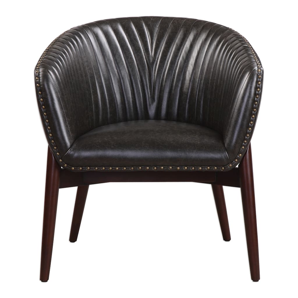 Uttermost Anders 27 1/2 Inch Wide Wood Frame Accent Chair with Fabric