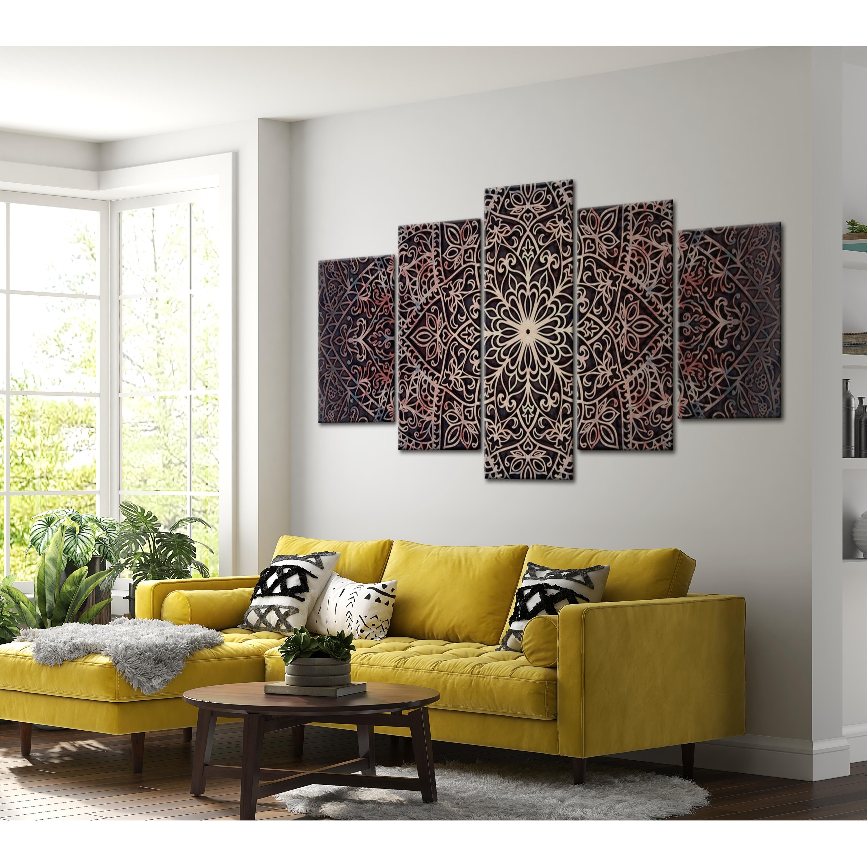 Mandala Canvas Wall Art Spiritual Lines 5 Pieces Bed Bath Beyond 40189003