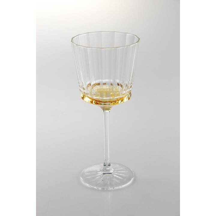 Liscio Ottico - Set of 6 Glasses with Linear Design and Shade on the Bottom