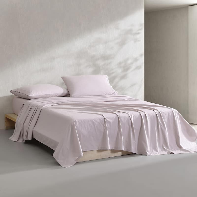 Calvin Klein Washed Cotton Percale Sheet Set