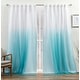 preview thumbnail 11 of 26, ATI Home Crescendo Lined Blackout Hidden Tab Curtain Panel Pair 52x96 - Aqua