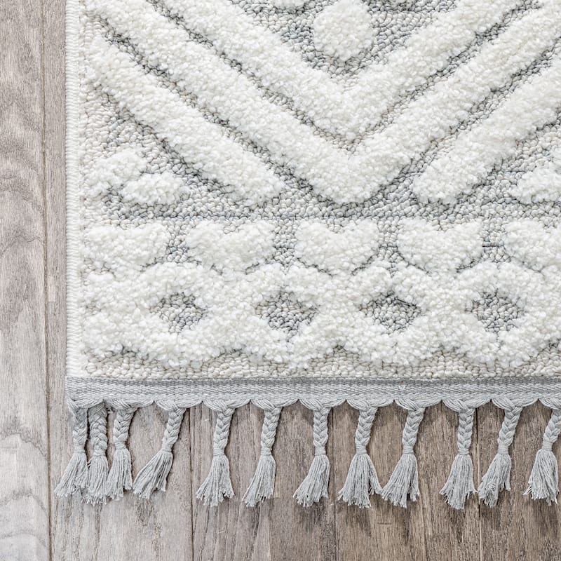 Well Woven Salem Eliana Tribal Moroccan Diamond High-Low Area Rug