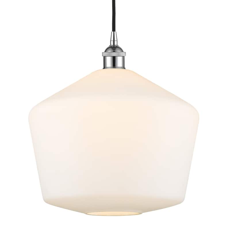 Innovations Lighting 616-1P-14-12 Cindyrella Pendant Cindyrella 12" - Polished Chrome / Cased Matte White