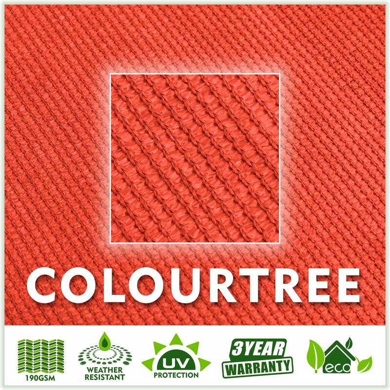 ColourTreeUSA Custom Size Red Right Triangle Sun Shade Sail Canopy UV Block