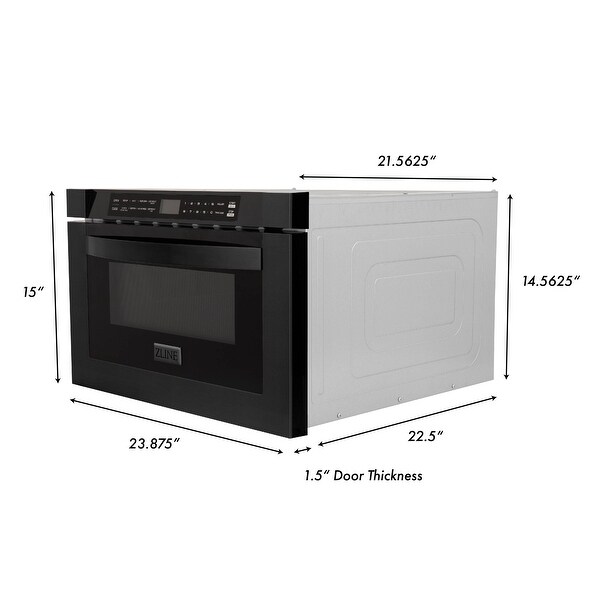 black stainless steel built in microwave