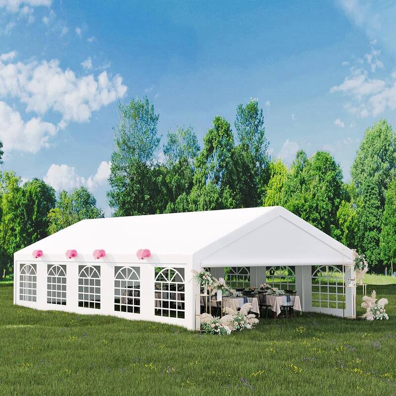 White Outdoor Party Tent Canopy Wedding Patio Camping Gazebo Shelter