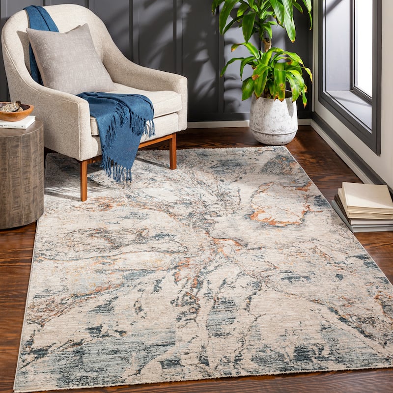 Artistic Weavers Yasmeen Modern Area Rug - 2'7" x 4' - Teal/Rust