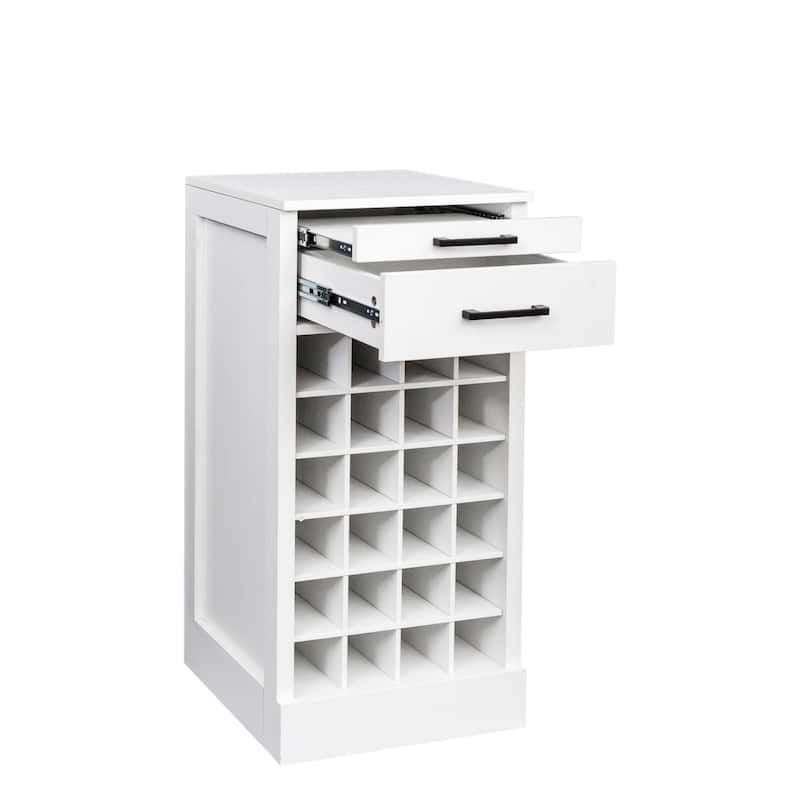 Modular 24 Wine Bar Cabinet Buffet Cabinet, 17.80"W x 15.95"D x 35.43"H