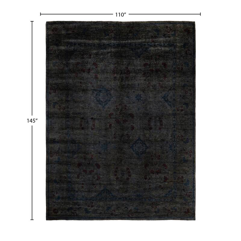 Overdyed One-of-a-Kind Hand-Knotted Area Rug - Brown - 9' 2" x 12' 1"