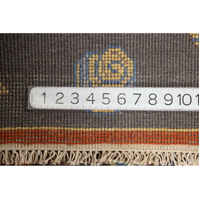 Hand Knotted Oriental 100% Wool Carpet Traditional Animal Pictorial Greys & Charcoal Art Deco Area Rug - 3' 0'' X 2' 0''