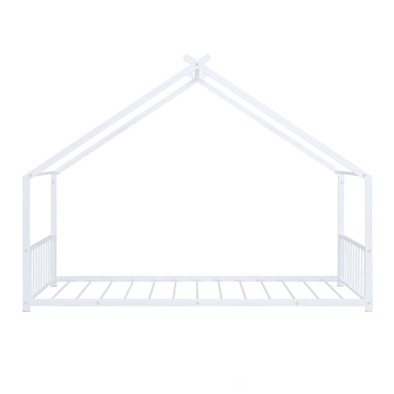 Twin Size Metal House Bed
