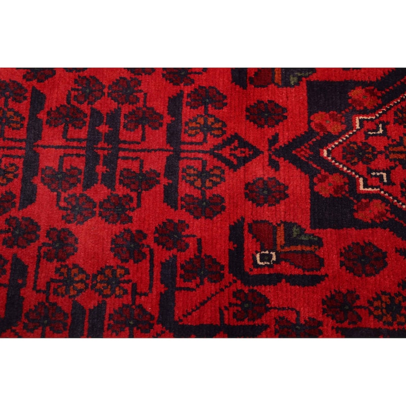 ECARPETGALLERY Hand-knotted Finest Khal Mohammadi Red Wool Rug - 3'11 x 6'0