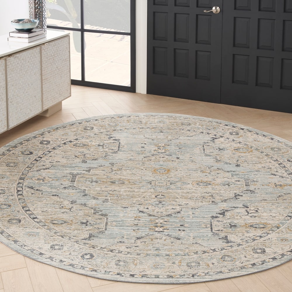 Nourison Nyle Indoor only Grey Geometric Area Rug