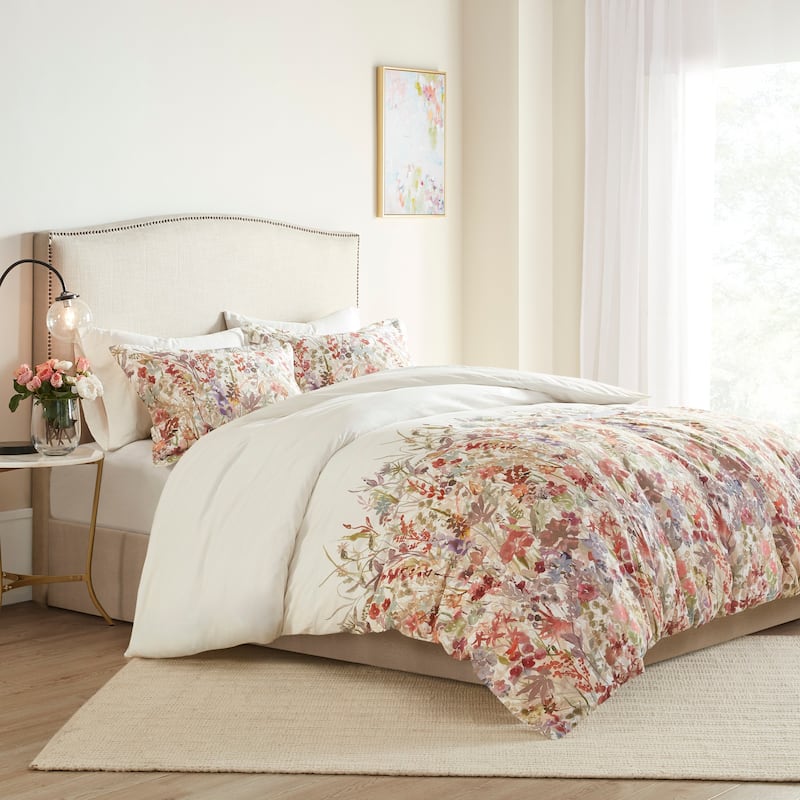 Madison Park Fiona Cotton Printed Duvet Cover Set