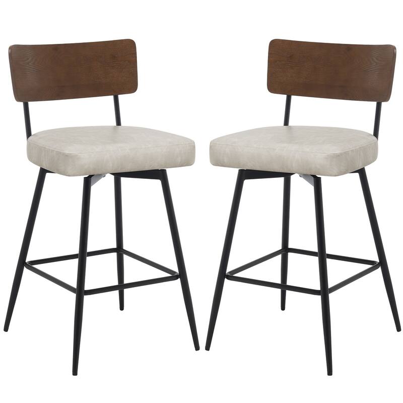 26"/ 29" Faux Leather Swivel Counter/ Bar Stools Set of 2/3