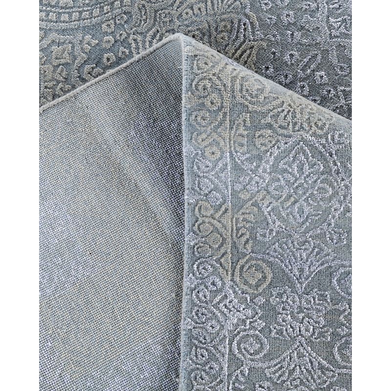 Ikat One-of-a-Kind Hand-Knotted Area Rug, Gray - 8' 0" x 9' 8"