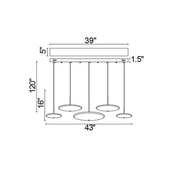 Ovni LED Island/Pool Table Chandelier With Brass Finish - Bed Bath ...
