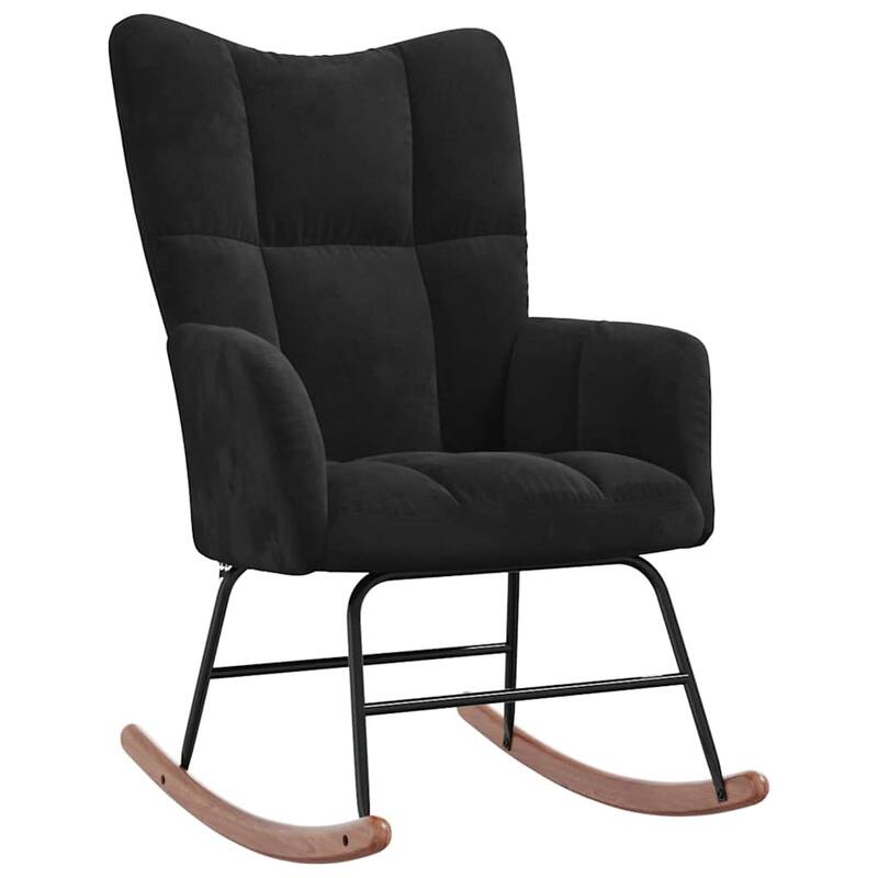 vidaXL Rocking Chair Accent Side Chair Padded Seat for Living Room Velvet