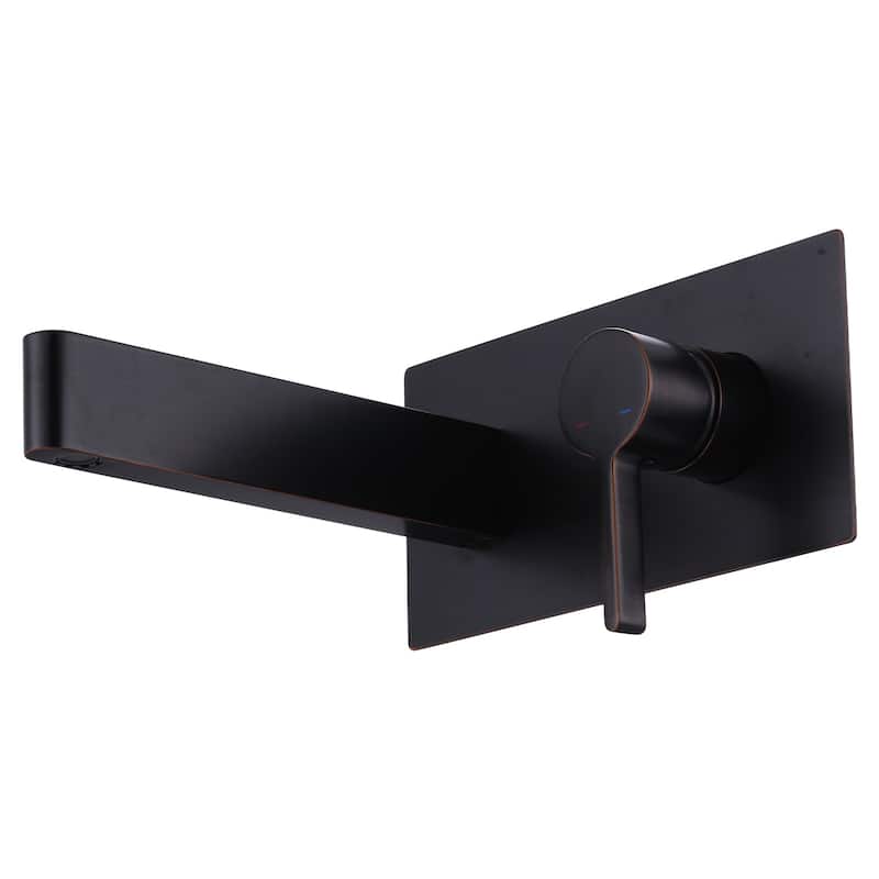 WOWOW Modern Minimalist Wall-Mounted Single-Handle Basin Faucet - Oil Rubbed Bronze