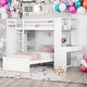 preview thumbnail 1 of 57, Twin Loft Bed with a Stand-alone bed, Shelves, Desk and Wardrobe, White White