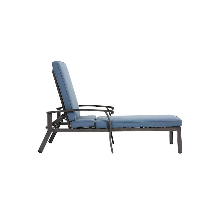 Cast Aluminum Lounge Chair - Blue