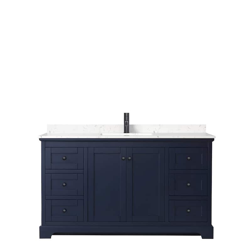 Avery 60 Inch Single Vanity, Cultured Marble Top