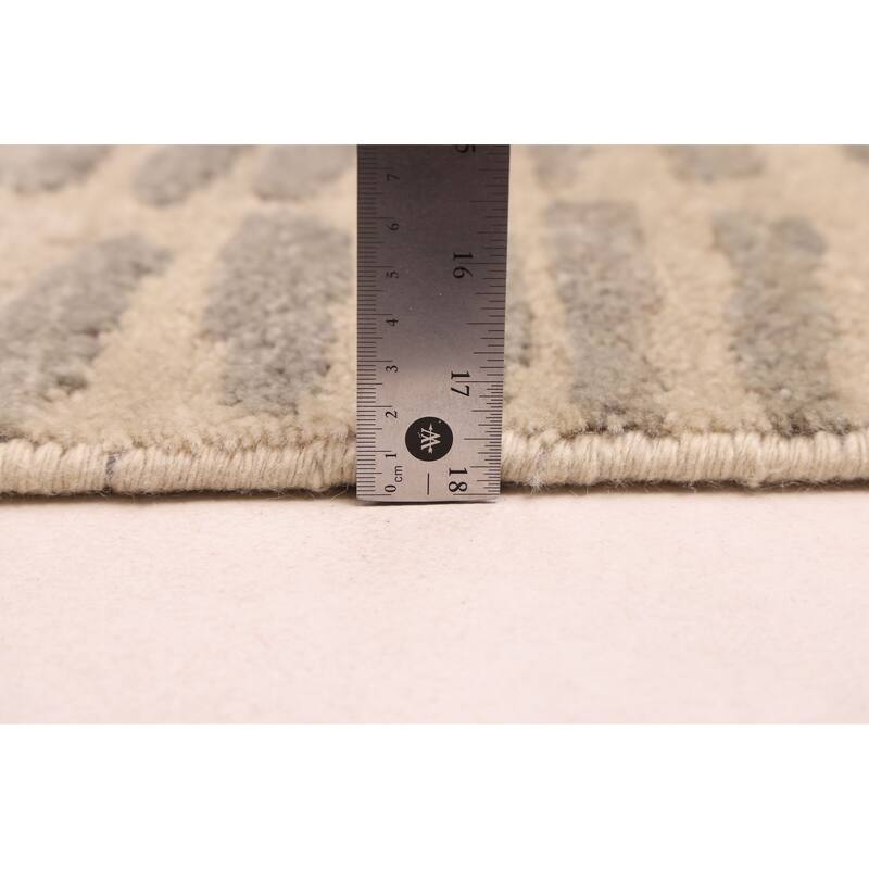 ECARPETGALLERY Hand-knotted Tangier Light Khaki Wool Rug - 8'1 x 9'9