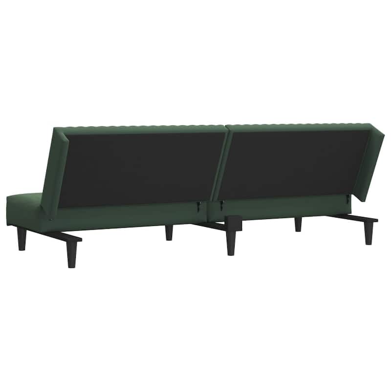 vidaXL 2-Seater Sofa Bed multicolor Velvet - 78.7" x 33.3" x 27.2"