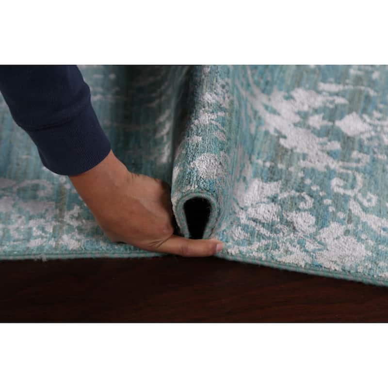 Vegetable Dye Art & Craft Oriental Runner Rug Hand-knotted Wool Carpet - 2'8" x 9'11"