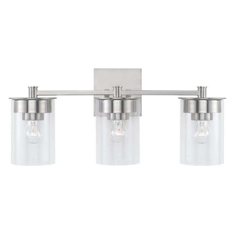 Mason 3-light Bath/ Vanity Fixture w/ Clear Glass