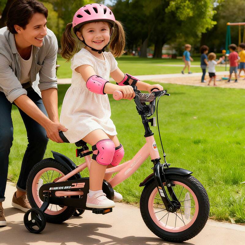 Costway 14" Kids Bike with Removable Training Wheels Adjustable Seat & - See Details