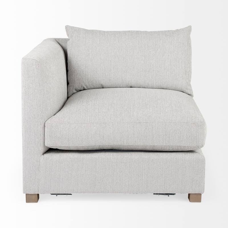 Valence 37.8L x 38.6W x 28.3H Light Gray Corner Sectional Piece - 39.76 x39.76 x32.28