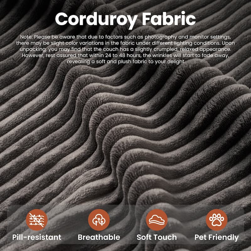 ​​OVIOS Lazy Chaise Lounge Sofa with Ottoman​